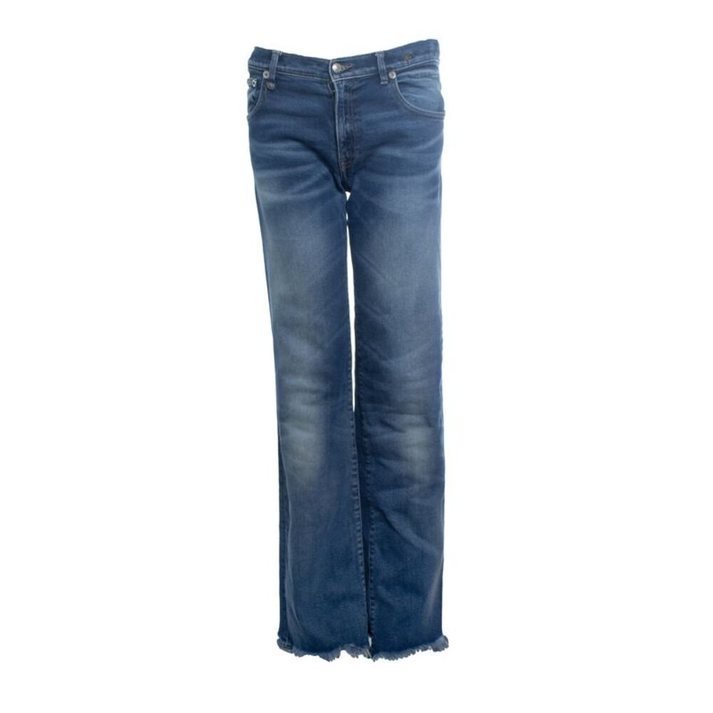 R13, blue Jane jeans with raw edges
